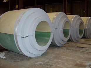 Multi-density insulation for large pipe